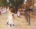 on the way to school in edam 1904 Max Liebermann German Impressionism